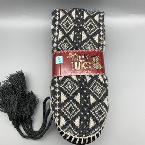NEW Muk Luks Slipper Socks Ladies L/XL  Fits Shoe sz 9-10